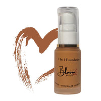 Bloom Beauty 3IN1 Foundation – Rich Espresso | Lightweight Formula | Flawless Matte Finish