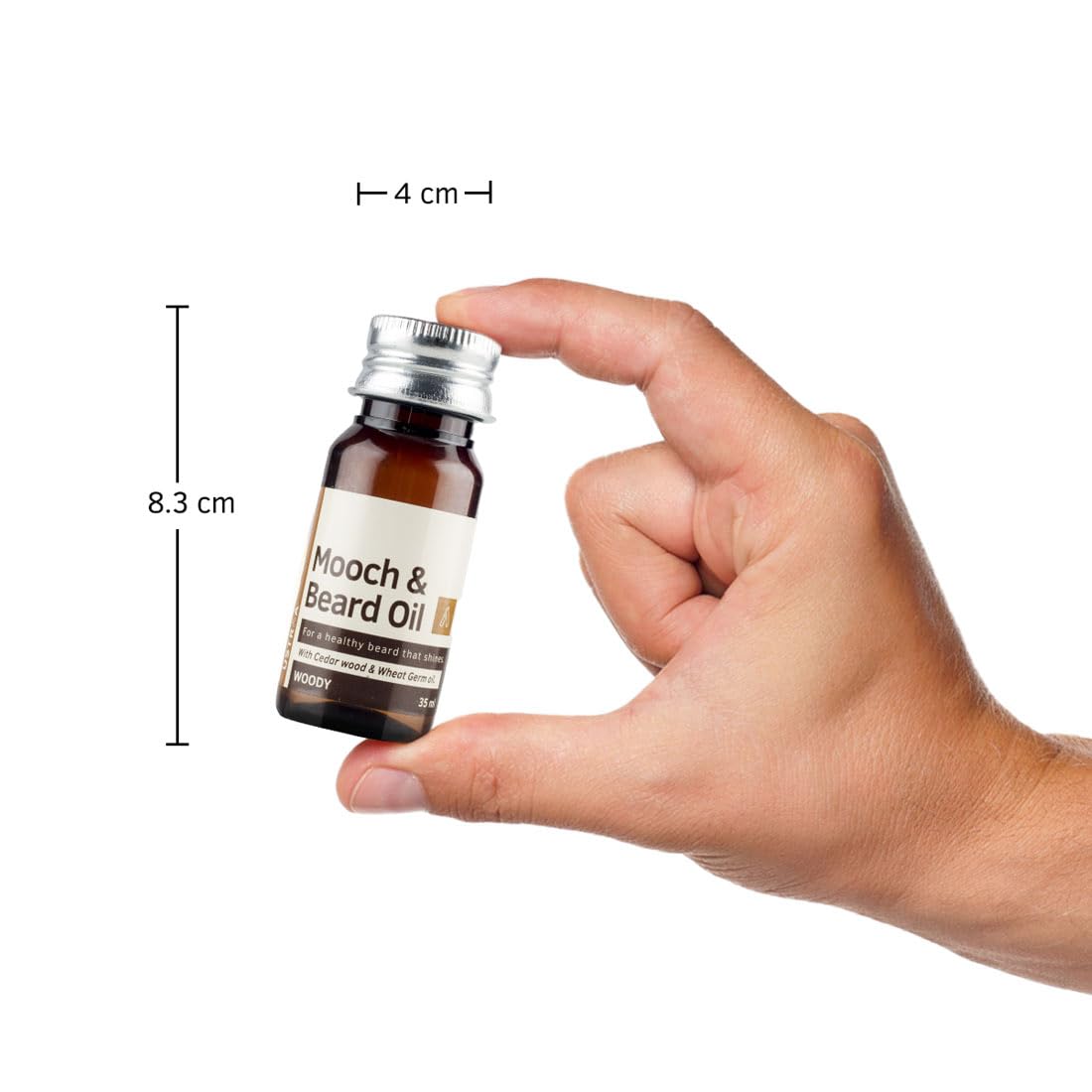 Ustraa Woody Mooch and Beard Oil - 2 x 35ml - Shine, Nourishment & Pleasant Fragrance for beard | No Paraben | Cedar Wood Essential Oil & Wheat Germ Oil rich in Vitamin E (Set of 2)