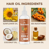 TryOnes Sea Buckthorn Hair Oil | With Bhringraj, Brahmi & Castor Oil | Nourishes Scalp, Stimulates Hair Growth & Adds Shine – 100ml