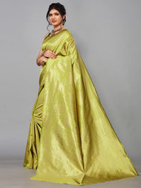 Satrani Women's Jacquard Poly Silk Saree With Unstitched Blouse Piece