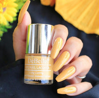 Debelle Gel Nail Polish Yellow Topaz (Mustard Yellow Nail Paint)|Non Uv - Glossy Finish |Chip Resistant | Seaweed Enriched Formula| Long Lasting|Cruelty And Toxic Free| 8Ml