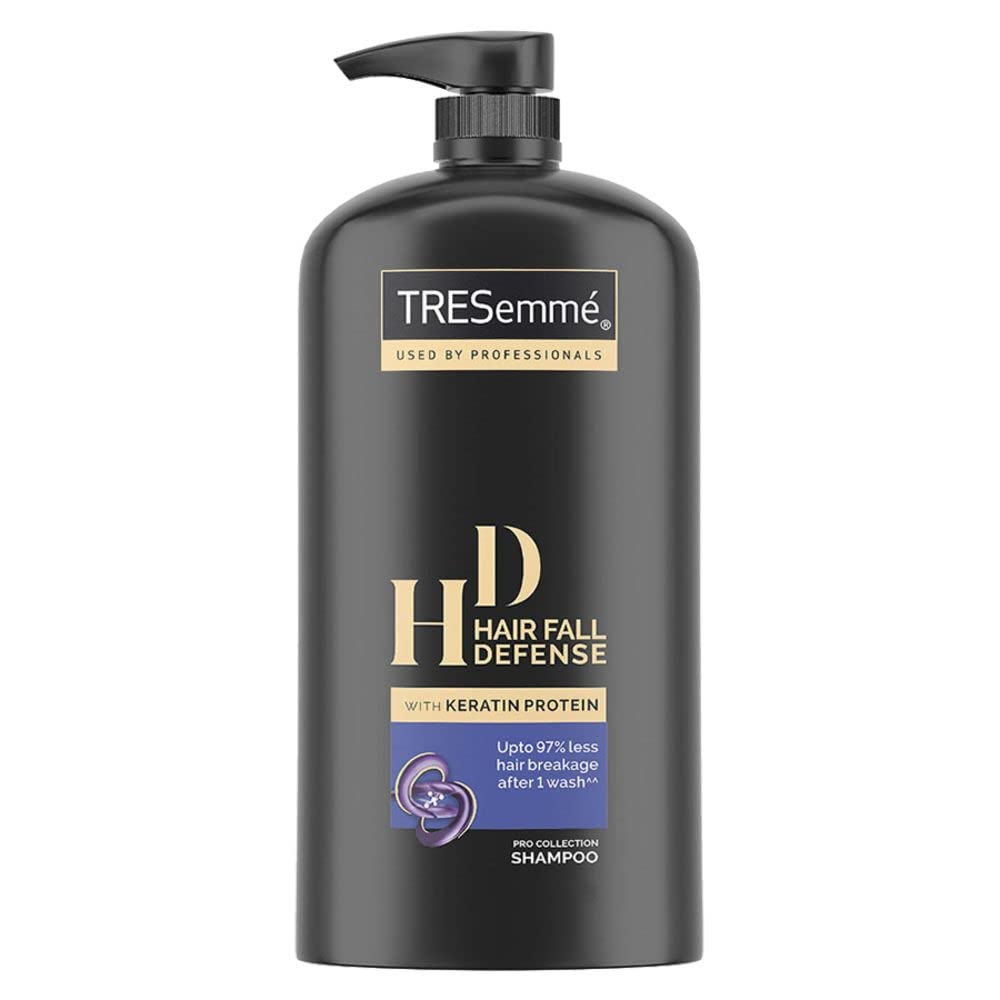 Tresemme Hair Fall Defence Shampoo, With Keratin Protein, Upto 97% Less Hair Breakage, 1 Ltr & TRESemme Smooth & Shine Conditioner 335 ml