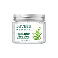 Jovees Herbal 100% Pure Aloe Vera Gel for Face, Hair (200gm) | Hydrating & Soothing Gel for Acne Scars, Blemishes, Anti-Aging & Skin Redness | Multipurpose Aloe Vera Gel for Moisturization, Dandruff Control & Day-to-Night Skin Protection