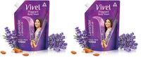 Vivel Fragrant Body Wash, Lavender & Almond Oil Shower Gel, 400 ml Supersaver Refill Pouch, Moisturizing Bodywash, Soft & Smooth Skin, Effective Cleansing, For Women & Men (Pack of 2)