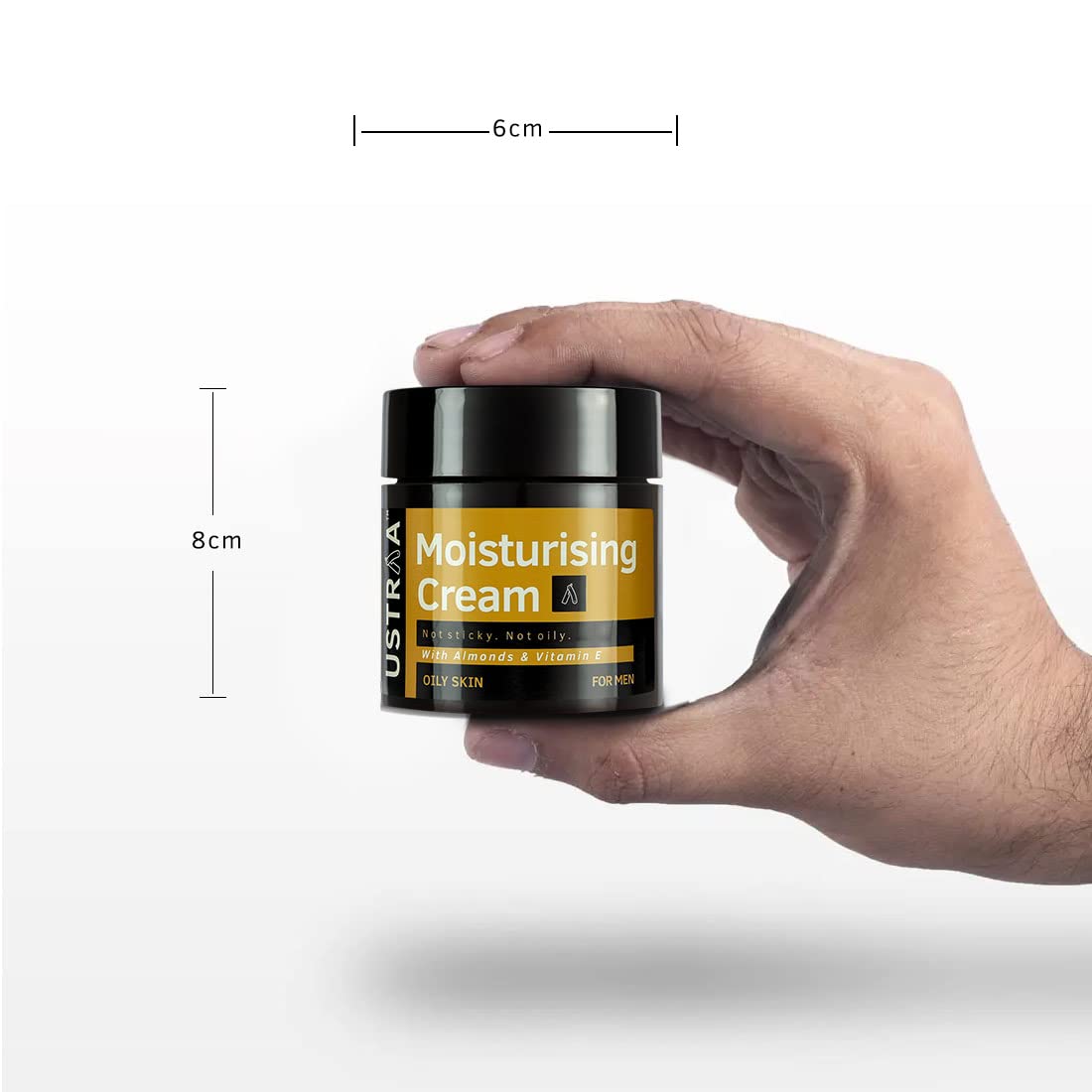 USTRAA Moisturising Cream - Oily Skin - 100g | Moisturization & Hydration | Quick Absorption | with Shea Butter & Night Cream - De-Tan & Anti-Aging Cream for Men - 50g | for Effective Tan Removal