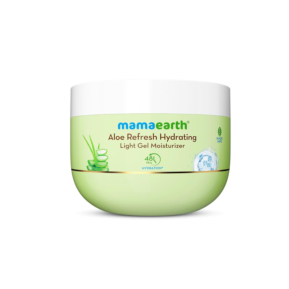 Mamaearth Aloe Refresh Hydrating Light Gel Moisturizer with Aloe Vera & HA 200g | Long-lasting Non-sticky Hydration | Oil-free, Lightweight & Quick-absorbing |Free from Harmful Chemicals |Soothes Skin