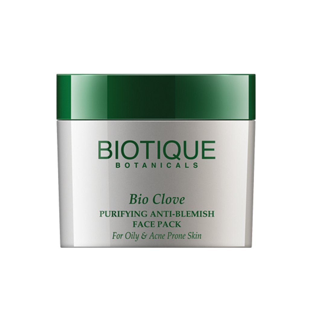 Biotique Bio Neem Purifying Face Wash, 200ml & Bio Clove Purifying Anti Blemish Face Pack, 75g