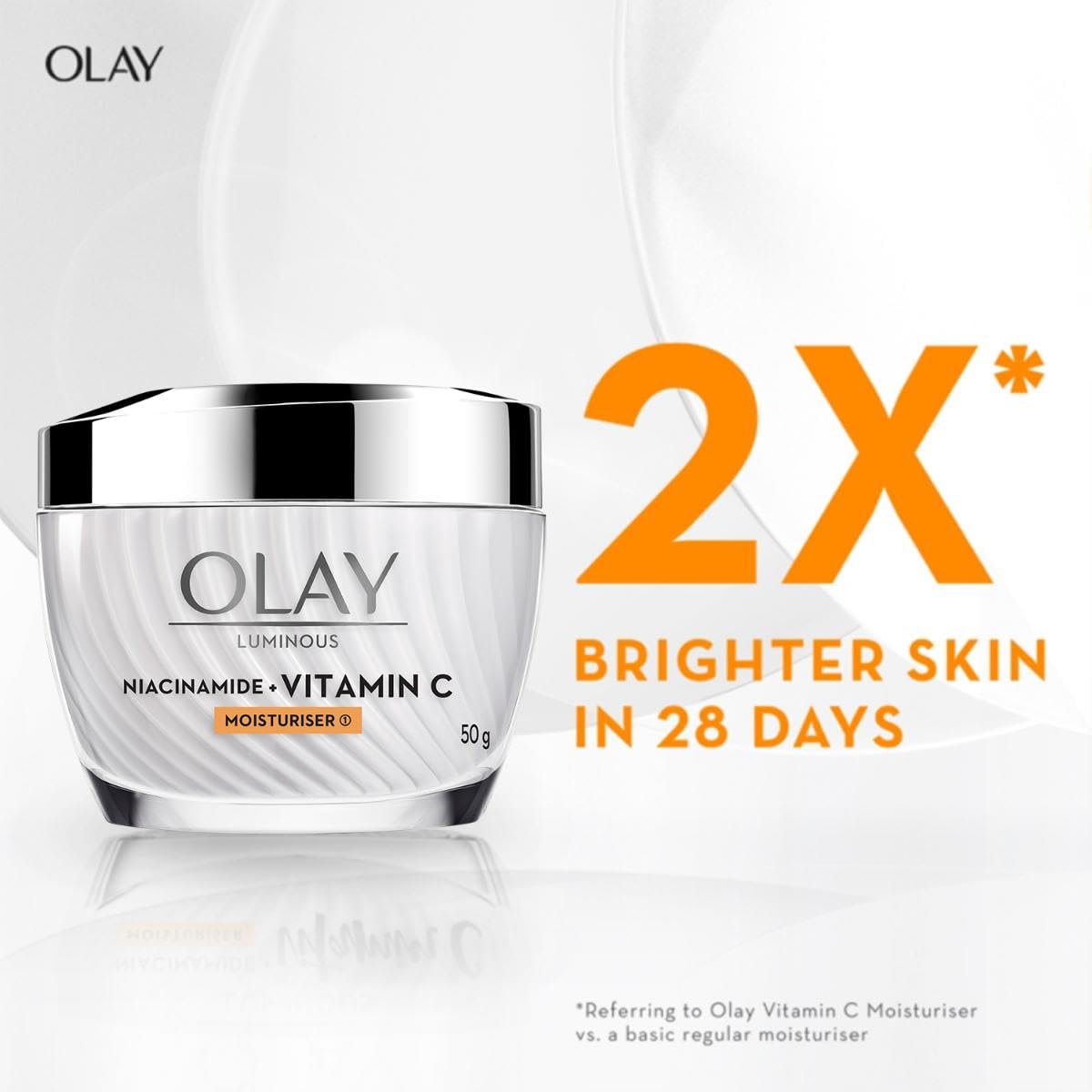 Olay Vitamin C Kit for 2X Glow | Vitamin C Cream with Free Cleanser l Even Glow and Smooth Texturee | With Niacinamide l Normal, Oily, Dry & Combination Skin l Parabens & Sulphate free | Pack of 2
