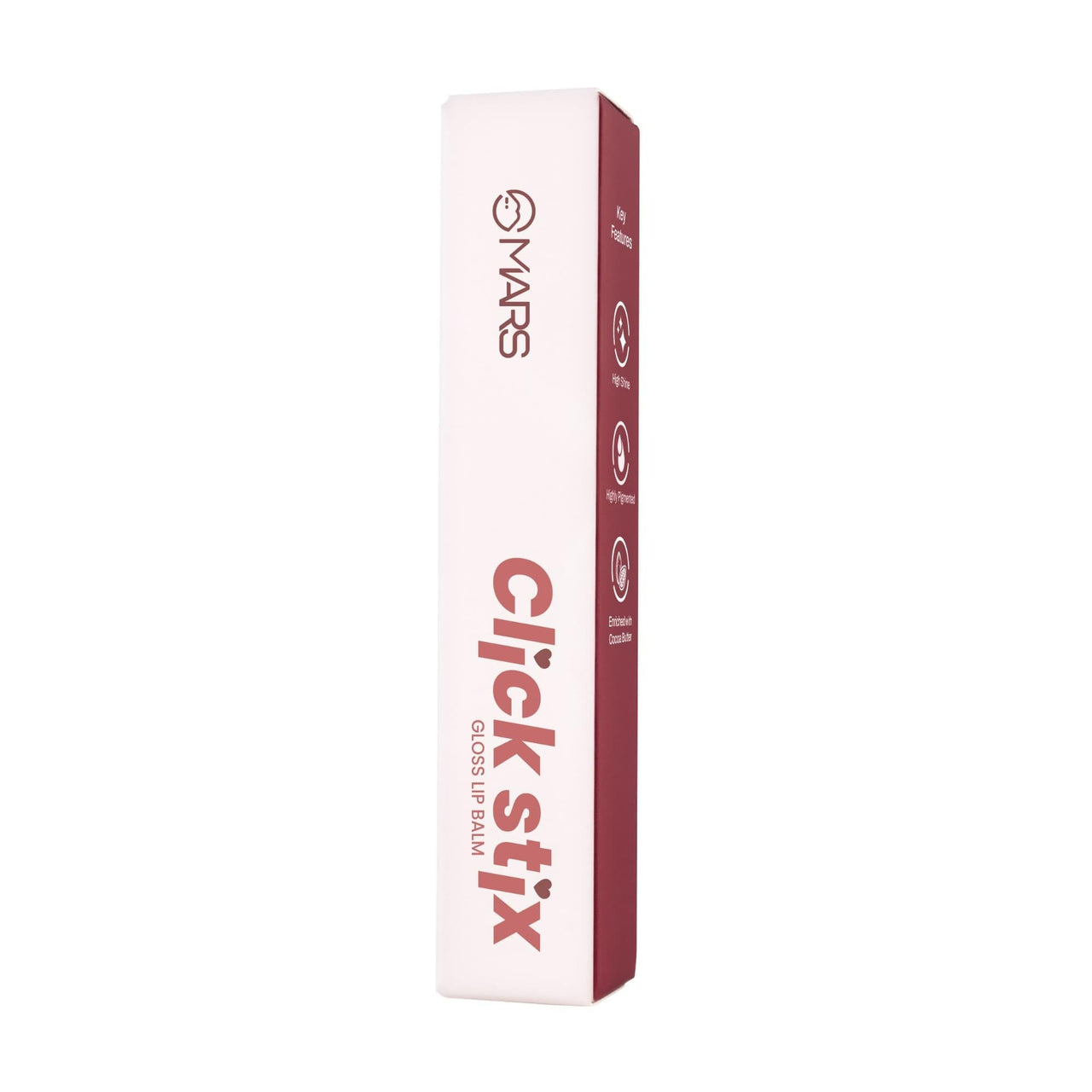 MARS Click Stix Gloss Lip Balm (2.0 gm) (03-BERRY JAM) | High Pigmented | Ultra-Glossy Finish | Non-Sticky | Hydration | Enriched with Cocoa Butter