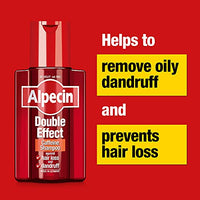 Alpecin Double Effect Anti Dandruff and Natural Hair Growth Shampoo, Energizer for Strong Hair Care, Red, Fresh, 200 ml