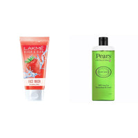Lakmé Blush and Glow Strawberry Gel Face Wash, 100g & Pears Oil Clear and Glow Shower Gel, 250ml