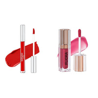 FLiCKA Tomato Liquid Lipstick| Transfer Proof, Smudge Proof, NonSticky, Creamy Lightweight Lipstick For Women, Shade 6, 2ml Shimmery Affair Lip Gloss 6 Gin Baby Pink 5ml