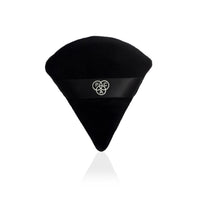 PAC Pocket Puff (1 Pc) | Beauty Blender Makeup Puff (Medium) | Cotton Air Cushion Triangle Powder Puff for Women | Soft Foundation Sponge with Strap | Beauty Tools for Dry & Wet Use - Black