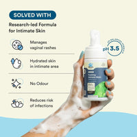 Bloom Foaming Intimate Wash with Korean Formula | (100 ml) | For Vaginal Dryness & Irritation | Enriched with Gotu Kola Extracts & Lactic Acid | Women Intimate Care | Lemongrass Fragrance