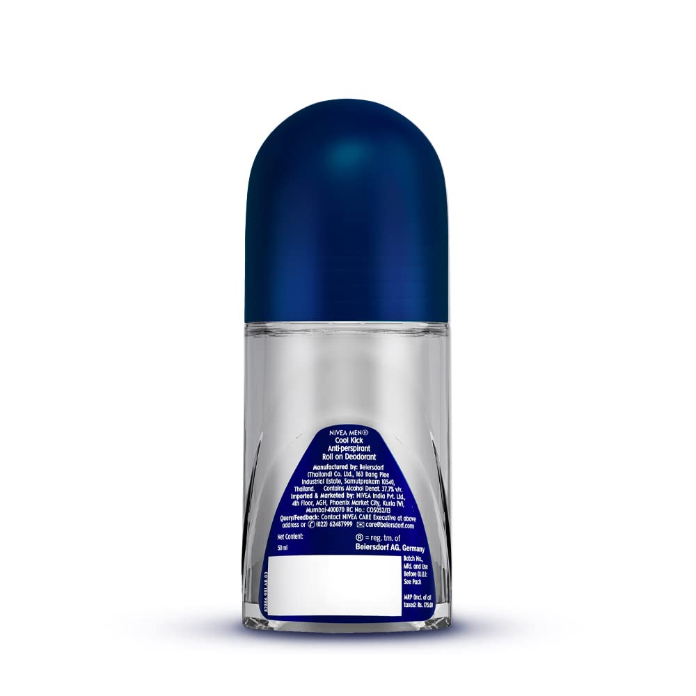 NIVEA MEN Deodorant Roll On, Cool Kick, 50ml