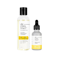 Deconstruct Clear & Bright Combo: Serum for Dark Spots & Face Wash for Skin Brightening | Brightening Serum (30ml) and Brightening Face Wash | Pack of 2