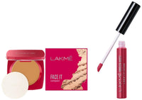 LAKMÉ Faceit Compact Natural Cinnamon & Lakmé Lipstick Red Candy (Matte), 2 Count