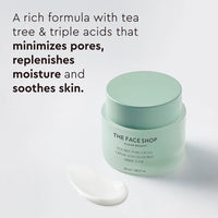 The Face Shop Tea Tree Pore Cream | Fresh Moisturizer Soothes Skin Irritation & Reduce Heat Inside Skin | Gently Removes Dead Skin & Impurities | Appropriate for Trouble Skin |50ml, K-Beauty