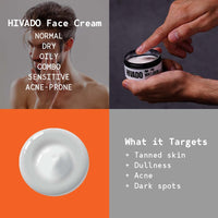 Hivado Men’s Body Lotion & Face Cream Combo Pack – Hydrating, Moisturizing Skincare Set for Dry Skin, Anti-Aging & Smooth, Soft Skin – All Skin Types