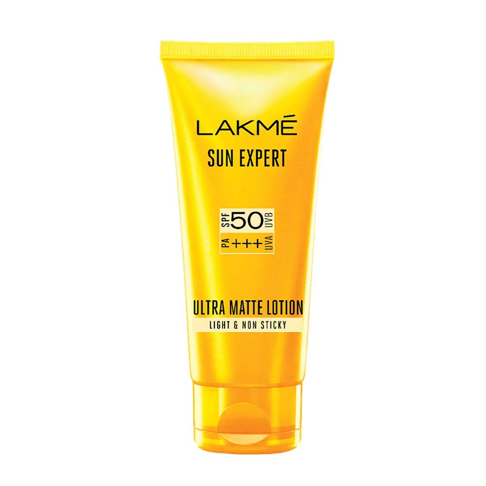 Lakmé Sun Expert Spf 50 Pa+++ Ultra Matte Lotion For All Skin Types, 50 Ml And Peach Milk Spf 24 Pa Sunscreen Moisturiser, 120 Ml, 2 Count