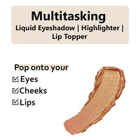 Lavenza Color Pop - Liquid Eyeshadow | DUAL TONE, Vegan, Silicone & Talc FREE, Long-lasting, Light-weight, Smudge-proof| 3.5 ml (Metallic Bronze & Mocha shade)