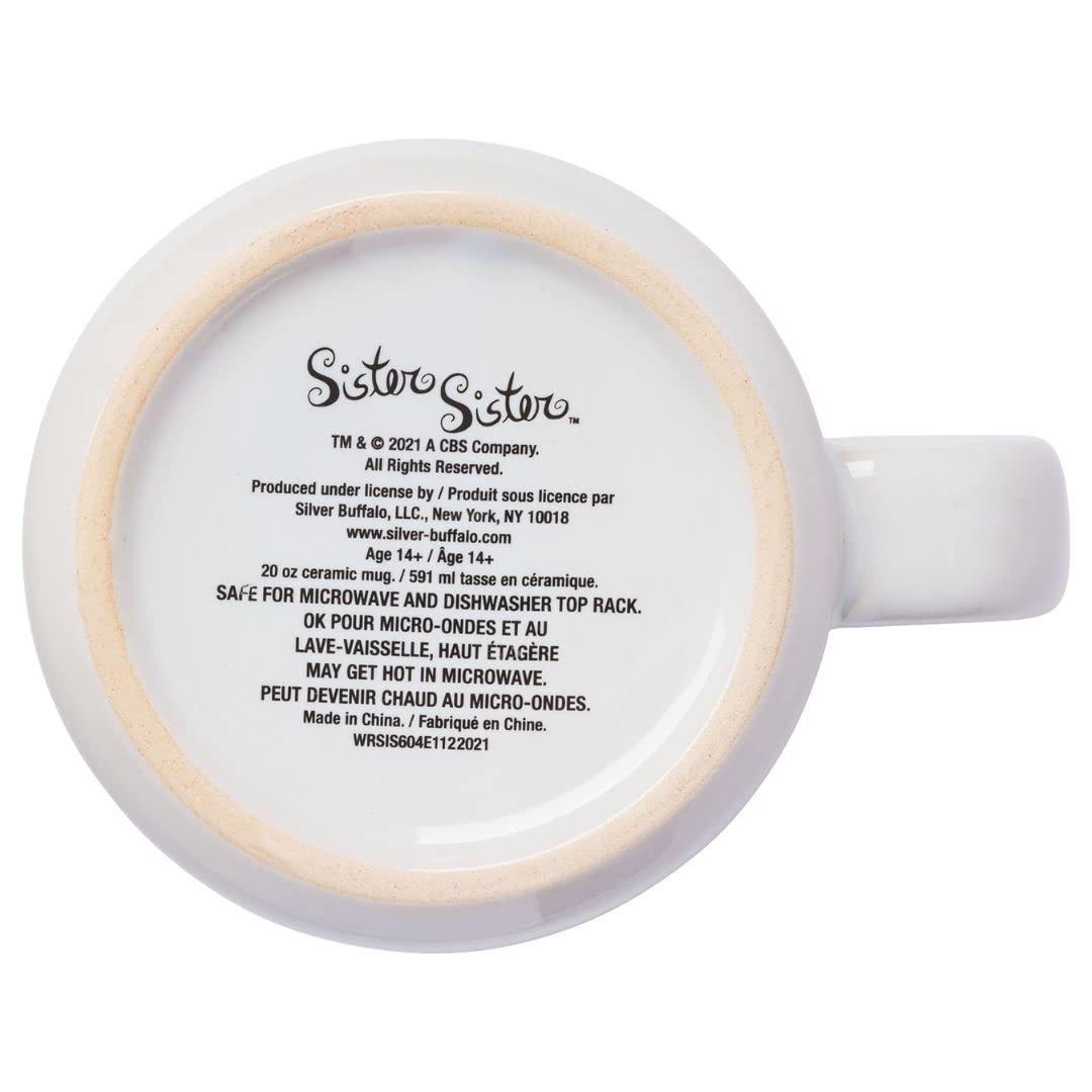 Silver Buffalo Sister Sister Tia to My Tamera Ceramic Camper Coffee Mug, 20 Ounces