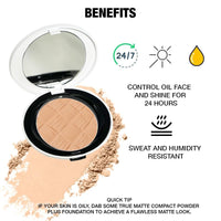 SHOPAAREL True Matte Compact Powder that Protects Skin from Sun, Absorbs Oil, Sweat and helps you to stay fresh (06)