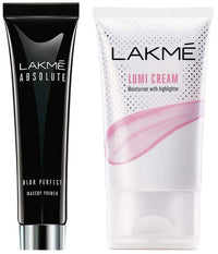 Lakmé Absolute Blur Perfect Matte Face Primer,Peach, Makeup Primer for Poreless Smooth Long Lasting Makeup-Waterproof Brightening Makeup Base,10g & Lumi Cream, 30 gm