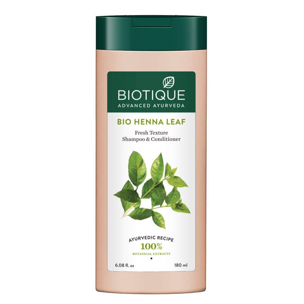 Biotique Bio Neem Margosa Anti Dandruff Shampoo and Conditioner, 180ml and Bio Henna Leaf Fresh Texture Shampoo & Conditioner, 180ml