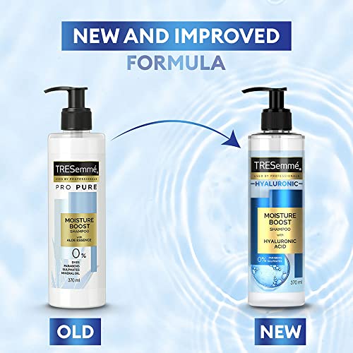 TRESemme HYALURONIC Moisture Boost Shampoo, with Hyaluronic Acid, Sulphate Free & Paraben Free, for Dry Hair, 370 ml