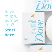 Dove Exfoliate Away Serum Beauty Bar | 4% Refining Serum + AHA | Micro-polishes for silkier skin | Paraben & SLS free | 125g