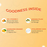 Moody Vitamin C Face Serum for Glowing Skin, Brightening & Hydrating | Mandarin Orange & Hyaluronic Acid | Vegan & Cruelty Free | Radiant and Supple Skin | Reduces Dark Spots and Pigmentation, 20ml