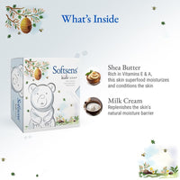 Softsens Kids Teddy Bear Soap| Grade 1 Soap| Infused Shea Butter & Milk Cream |Dermatologist Tested| Shape Soap (Pack of 3,75g each)