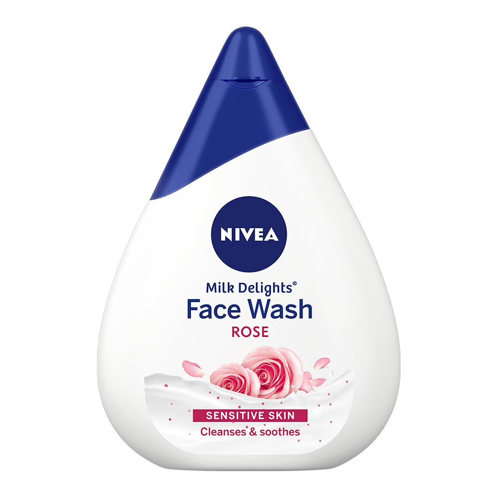 NIVEA Milk Delights Face Wash Caring Rosewater For Sensitive Skin 50ml, 50 ml