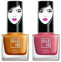 Elle 18 Nail Pops Nail Color 166 & Elle18 Nail Pops Nail Color 160 Glossy Finish, 15 Ml