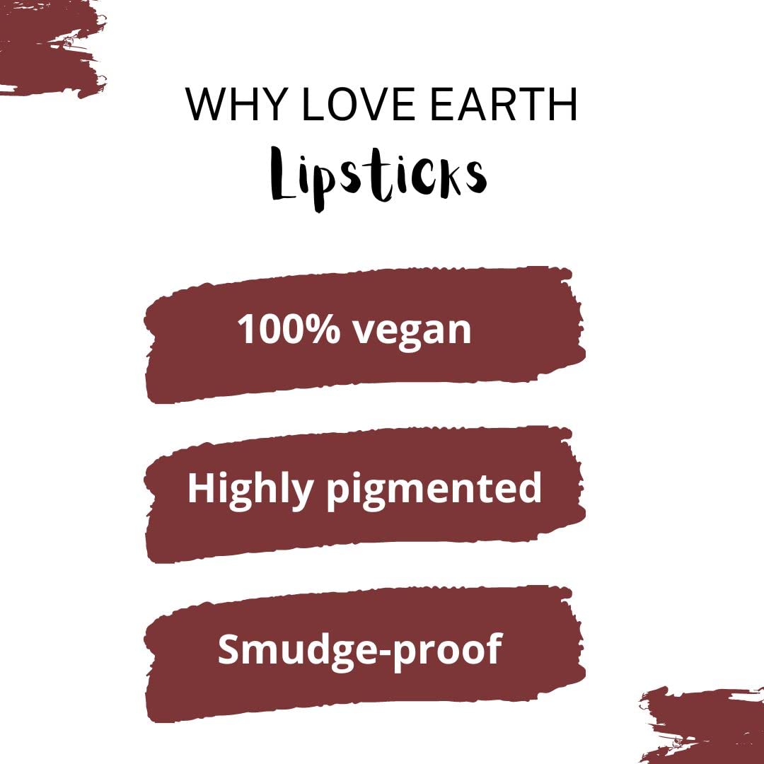 Love Earth Liquid Mousse Lipstick - Irish Coffee Matte Finish | Lightweight, Non-Sticky, Non-Drying,Transferproof, Waterproof | Lasts Up To 12 Hours With Vitamin E And Jojoba Oil - 6Ml