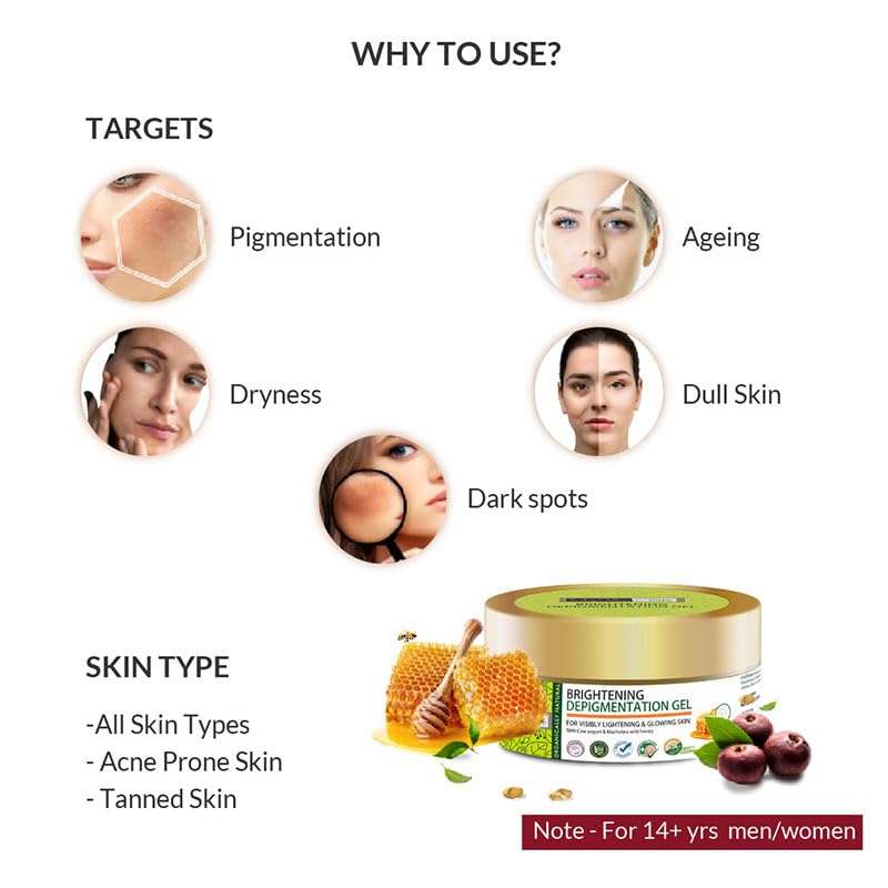 Indus Valley Bio Organic Pure Multipurpose Aloe Vera Gel, 175 ml, with Green Tea Extract, Depigmentation Gel, 50 ml, Natural Cow's Milk Yogurt