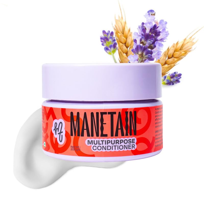 MANETAIN Multipurpose Hair Conditioner 200gm for Curly, Wavy, and Frizzy Hair | Protein/Moisture Balanced | Deep Conditioning, Hydrating, Strengthening, Detangling & Curl Enhancing | No Sulfates or Parabens