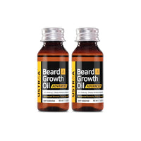 Ustraa Beard Growth Oil Advanced - 2 x 60ml - Lab Tested to increase Beard Growth rate by 40%, With Redensyl and DHT Booster, No Sulphates, No Parabens, No Silicone, No Mineral Oil (Set of 2)