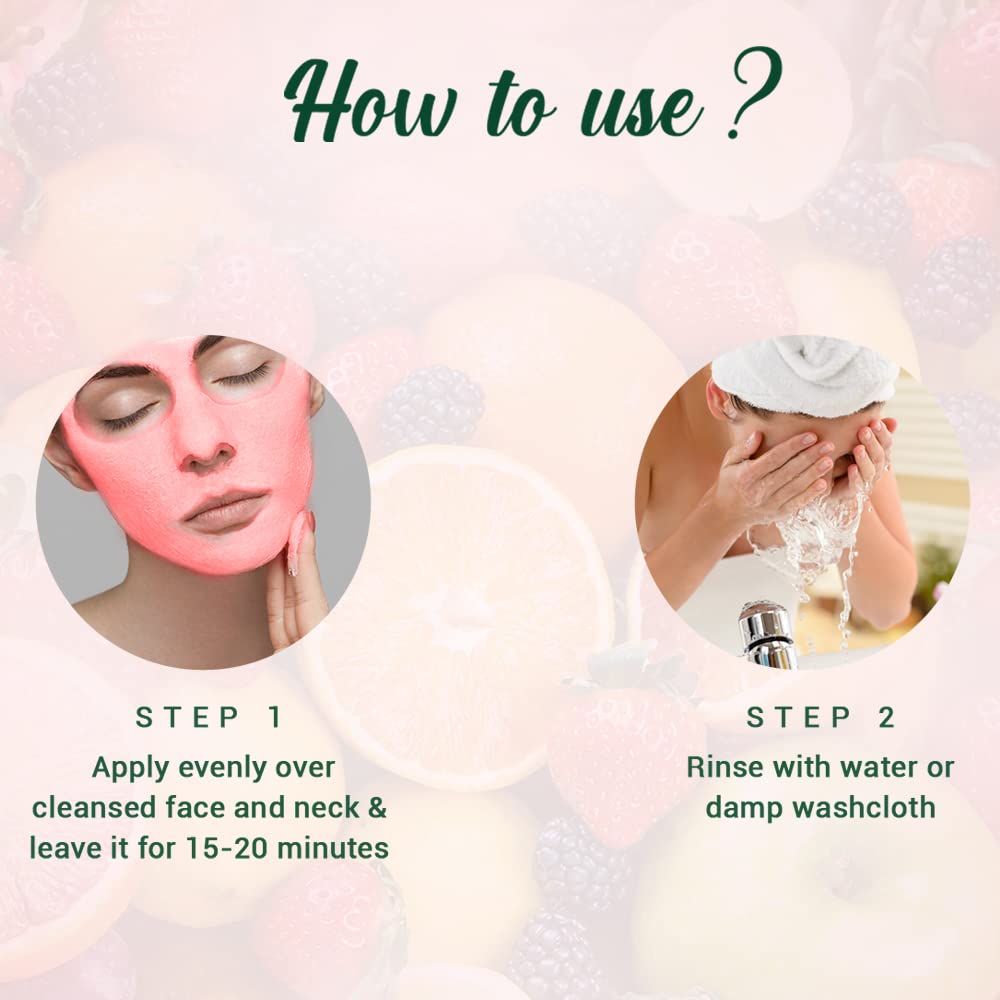 Biotique Fruit Brightening Depigmentation and Tan Removal Face Pack| Ayurvedic and Organically Pure| Tan Removal Face Pack for All Skin Types|100% Botanical Extracts| 75gm