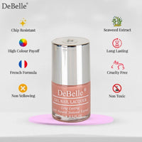 DeBelle Gel Creme Finish Nail Polish Rose Aurelia (Pink Mauve), Enriched With Natural Seaweed Extract, Cruelty Free, Toxic Free - 8 Ml