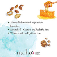 moha: Scrub Soap For Soft, Hydrate & Nourished Skin, Face With Walnut, Almond Oil & Honey Unisex Bathing Bar - 100gm (Pack of 3)