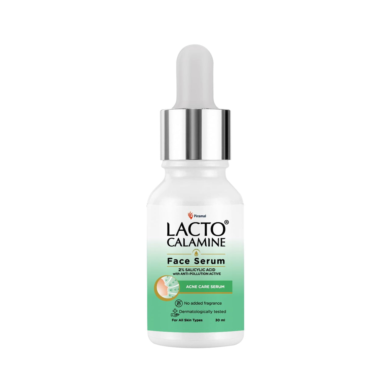 Lacto Calamine 2% Salicylic Acid Serum | 30ml | Face Serum For Acne, Blackheads, Oil control & Open Pores | Serum For Clear Skin | Face Serum for Women & Men | Dermatologically Tested & Fragrance Free