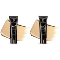 Lakyou Beauty High Coverage Foundation Cream | Waterproof Base | Light Weight | Long Lasting | Shade-04(Natural Nude) | 160ml | Pack Of 2