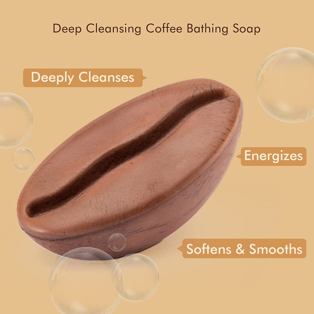 mcaffeine Pack Of 3 Coffee Bath Soaps | Deep Cleansing, Exfoliating & Moisturizing Summer And Winter Bathing Soaps Combo Pack | For Both Women And Men