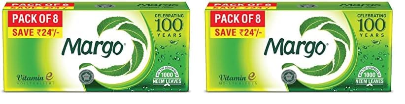 Margo Original Neem Soap | With Goodness of 1000 Neem Leaves | Infused with Vitamin E for moisturising- 125gm Pack of 16