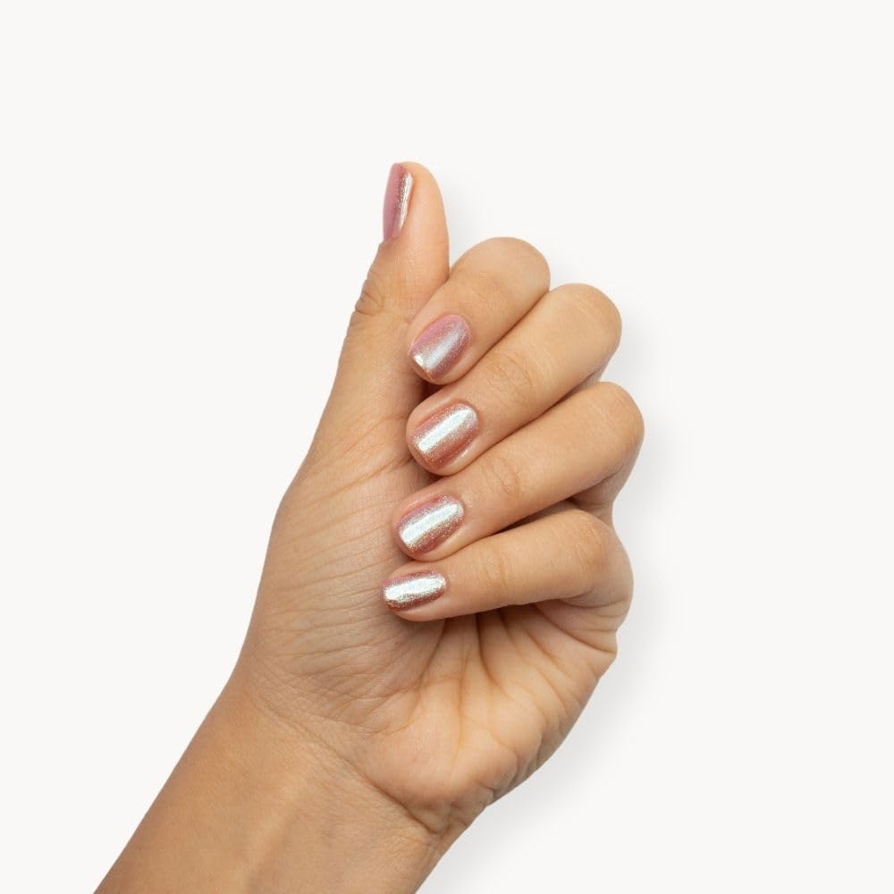 HYUE Chrome Glazed Nail Paint - 7 shades | Moonstone | 8 ml | Dual-toned | Long-lasting Shine | Color-Shifting Pigments | One Stroke Coverage | Gel Finish | Salon-like Nails | No UV Damage