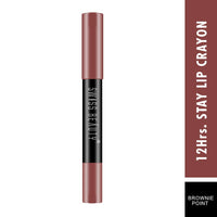 Swiss Beauty 12 Hrs. Stay Matte Lip Crayon, Brownie Point, 3g - Long Lasting, Waterproof, Super Stay, Matte Finish Lip Crayon, Long Wear, Crayon Lipstick