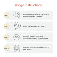 Vedix Vitamin C Face Serum, Customised Ayurvedic Aloka VC Brightening Face Serum, With Amla + Yashtimadhu + Jambira For Tanned Skin - 20 ml
