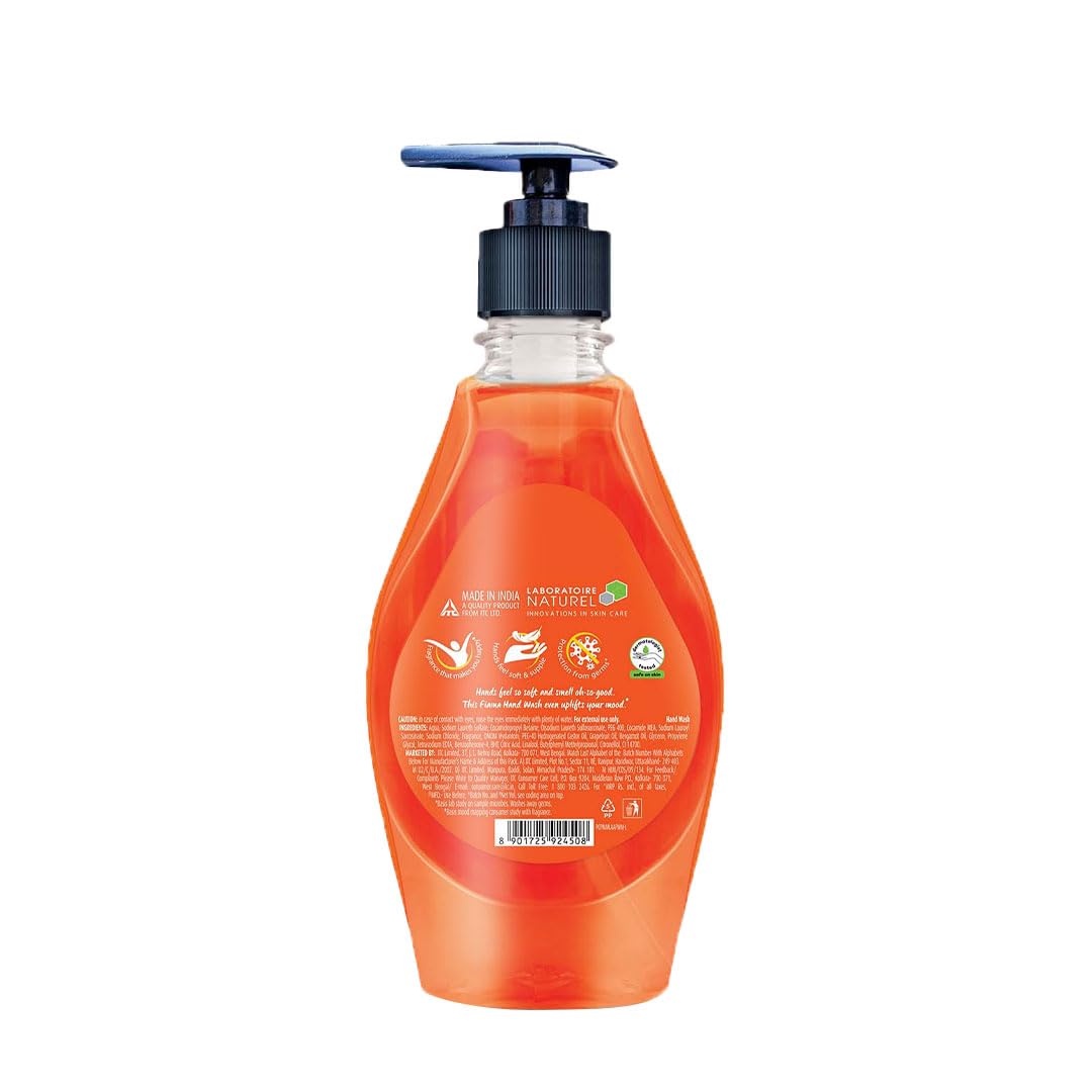 Fiama Happy Hand Wash, 400 ml, with Grapefruit and Bergamot Essential Oil, Soft and Supple Hands, Fragrant Handwash